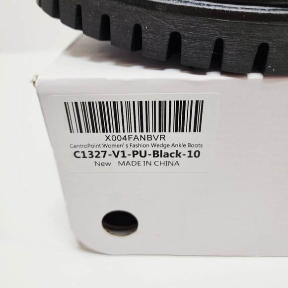 Black Combat Style Ankle Boots  Women Size 10 Lace-Up & Zipper Closure - Picture 6 of 12